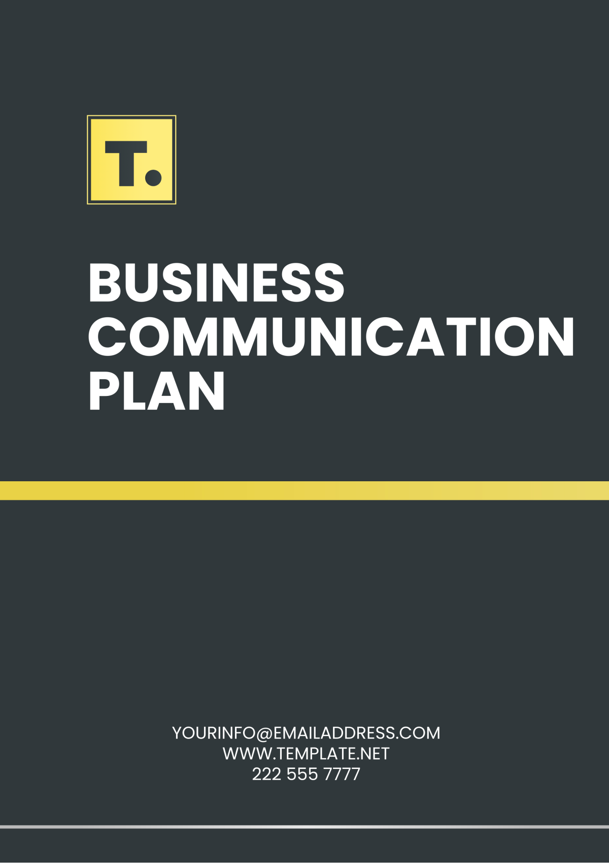 Business Communication Plan Template - Edit Online & Download