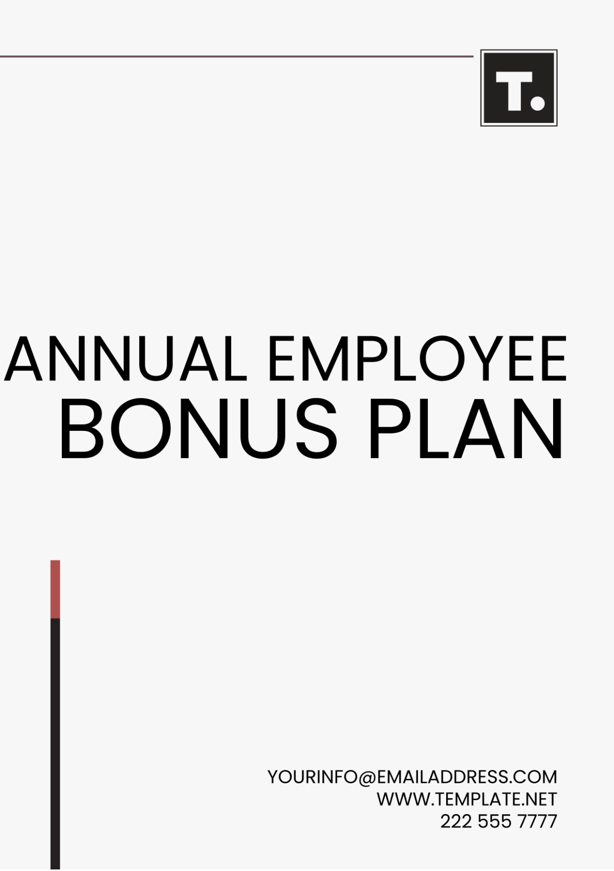 Free Annual Employee Bonus Plan Template
