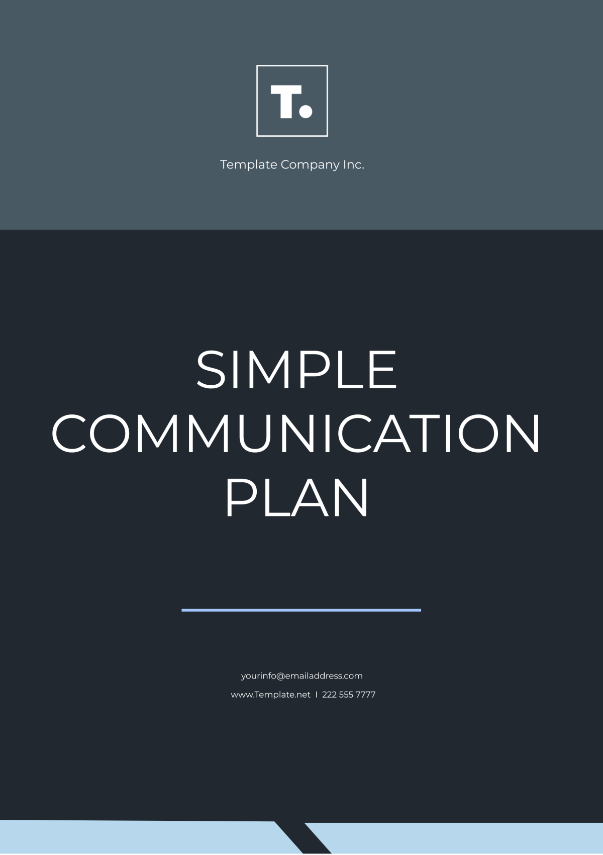 Simple Communication Plan Template - Edit Online & Download