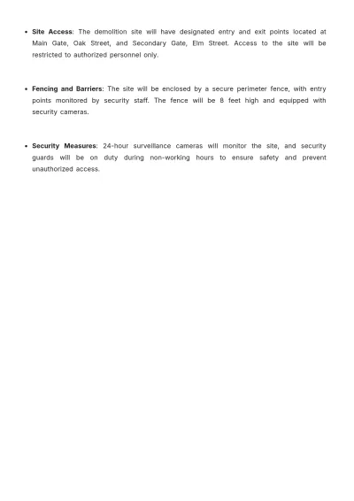 Free Demolition Work Plan Template to Edit Online