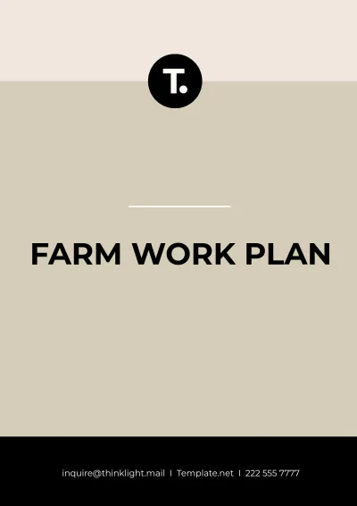 Free Farm Work Plan Template to Edit Online