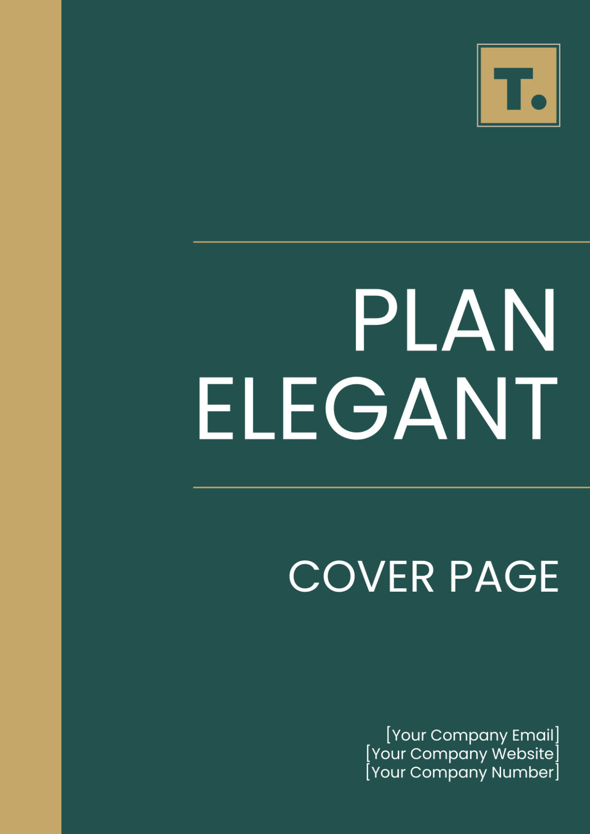 Plan Elegant Cover Page