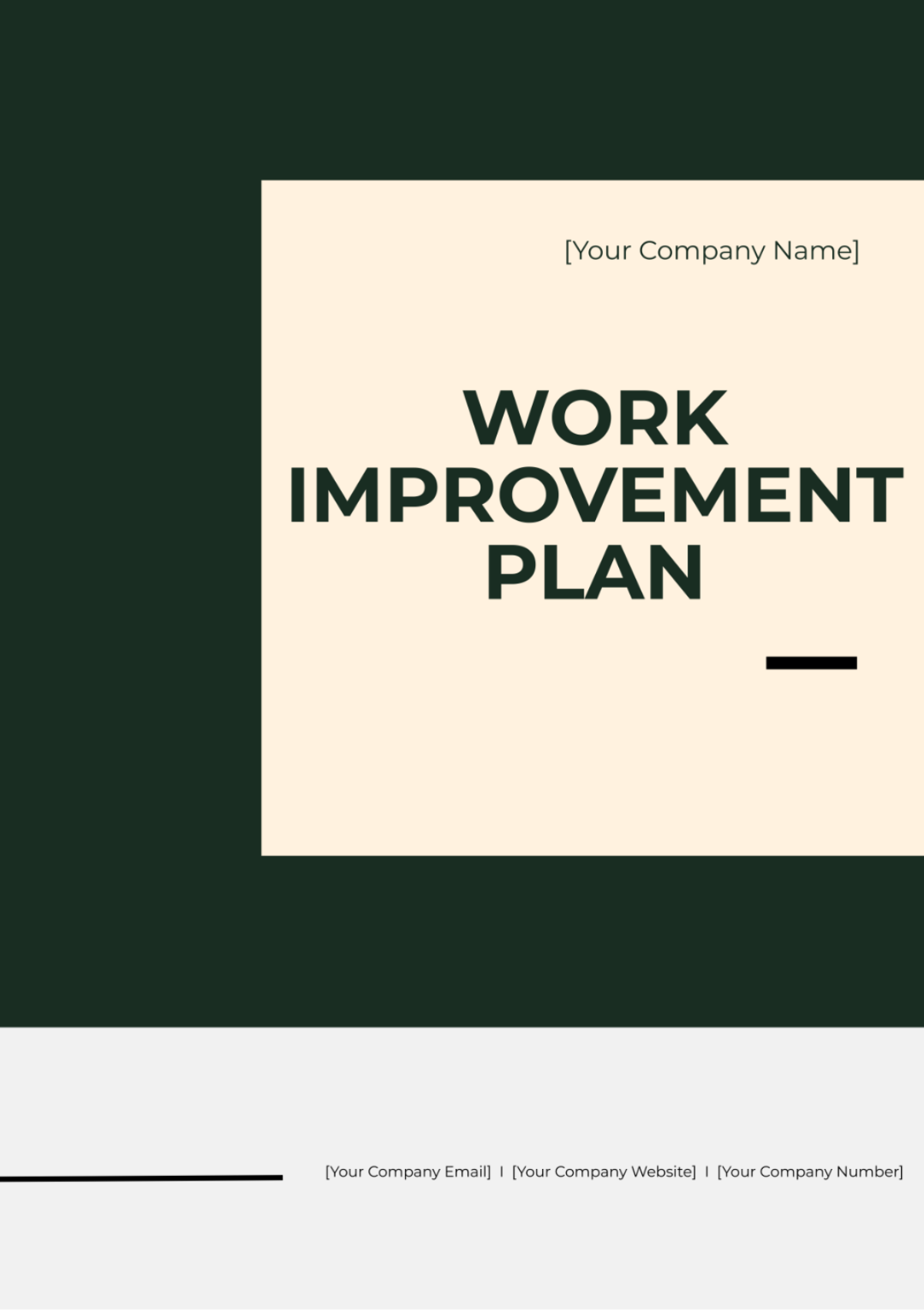 Work Improvement Plan Template - Edit Online & Download