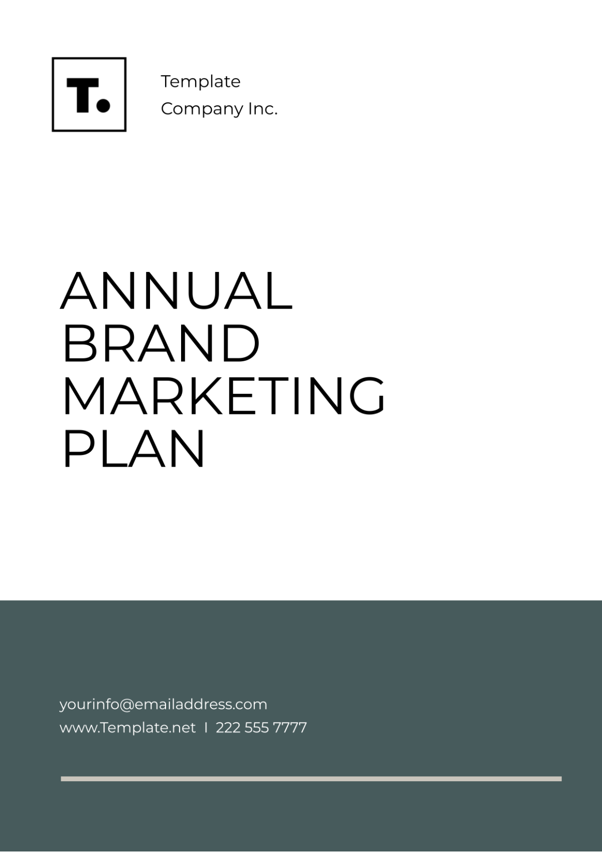 Free Annual Brand Marketing Plan Template