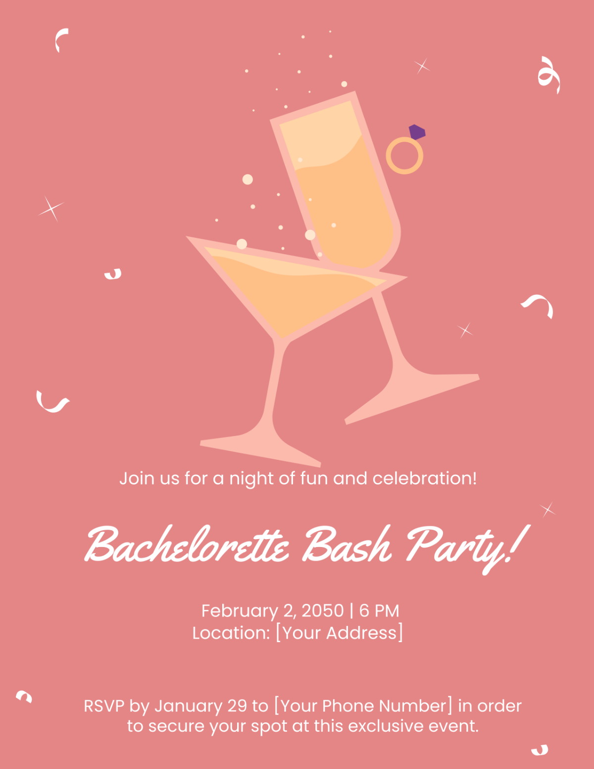 Bachelorette Party Flyer 