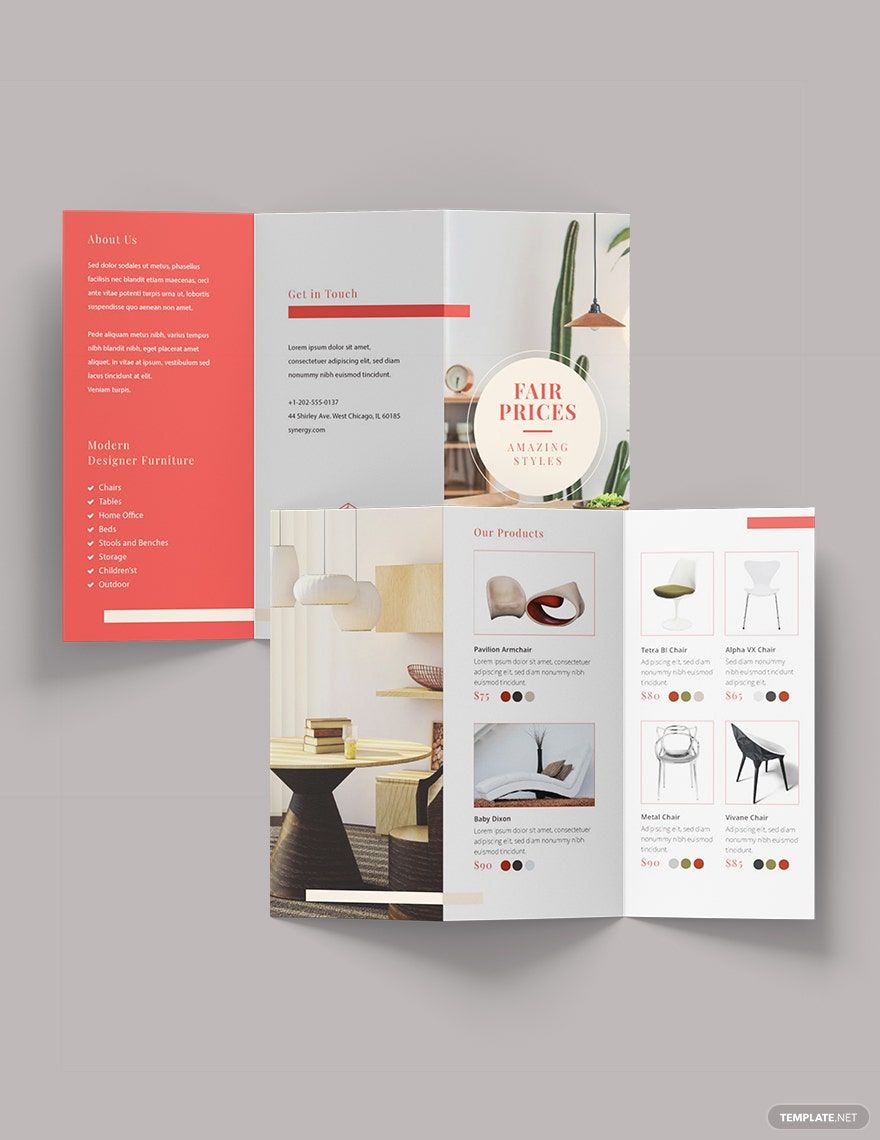 Sample Furniture Sales Brochure Template