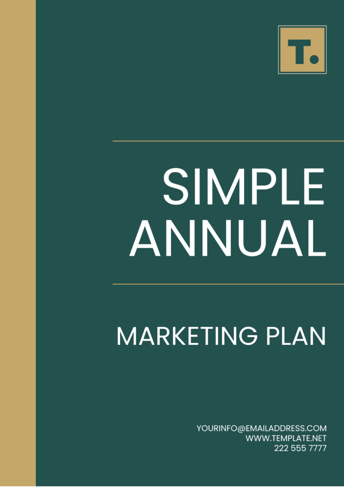 Free Simple Annual Marketing Plan Template