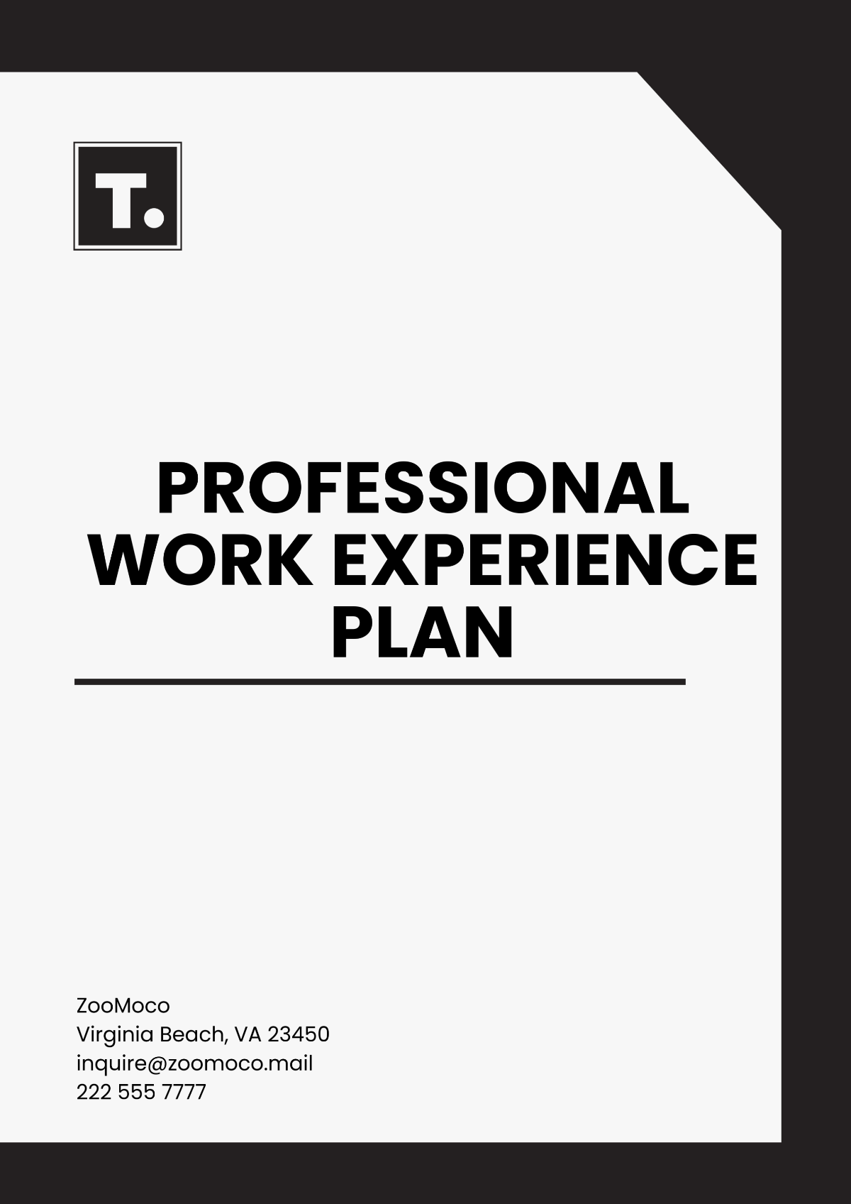 Professional Work Experience Plan Template - Edit Online & Download