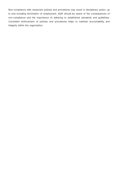 Free Restaurant Procedure Policy Template to Edit Online