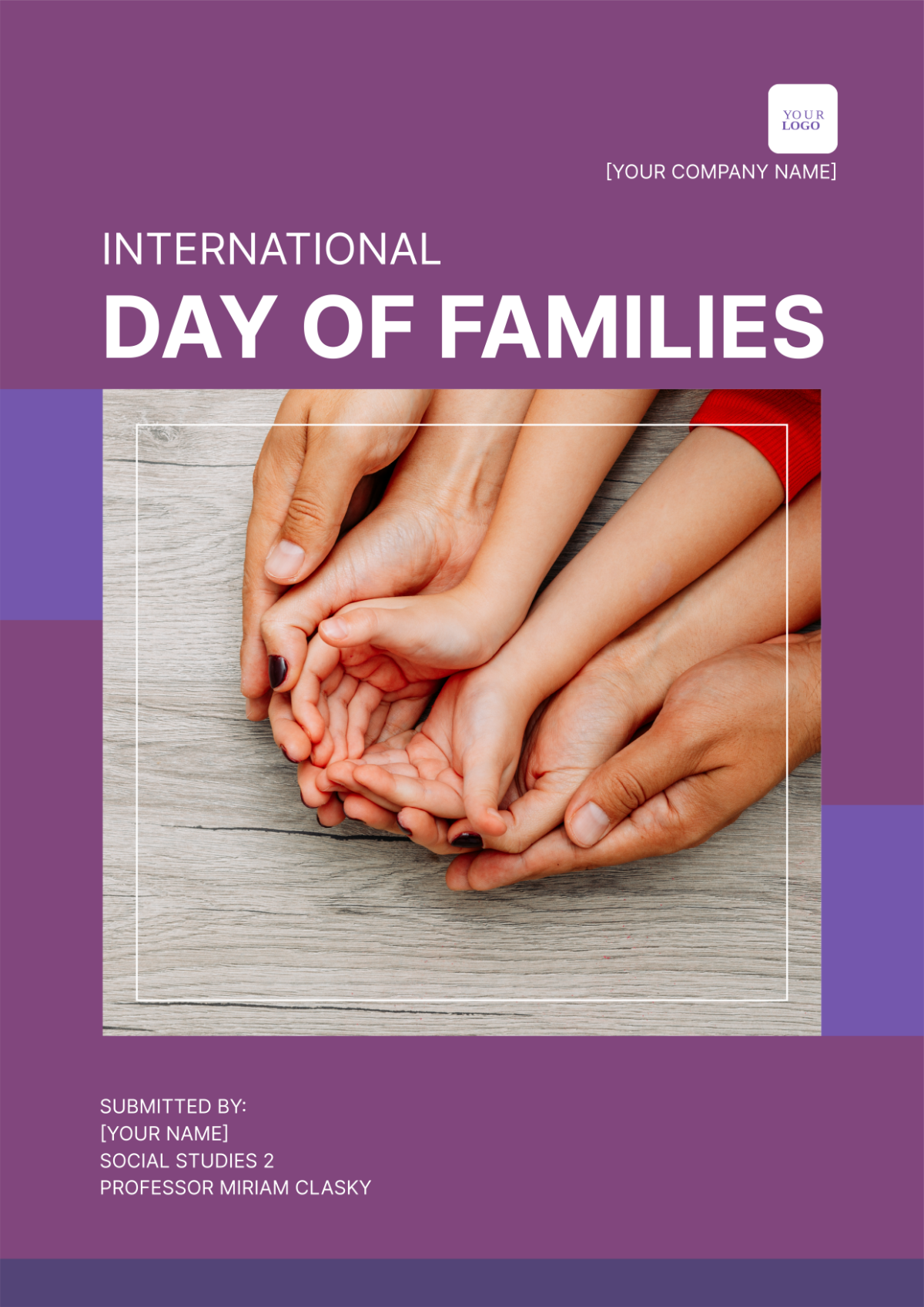 International Day of Families Cover Page Template