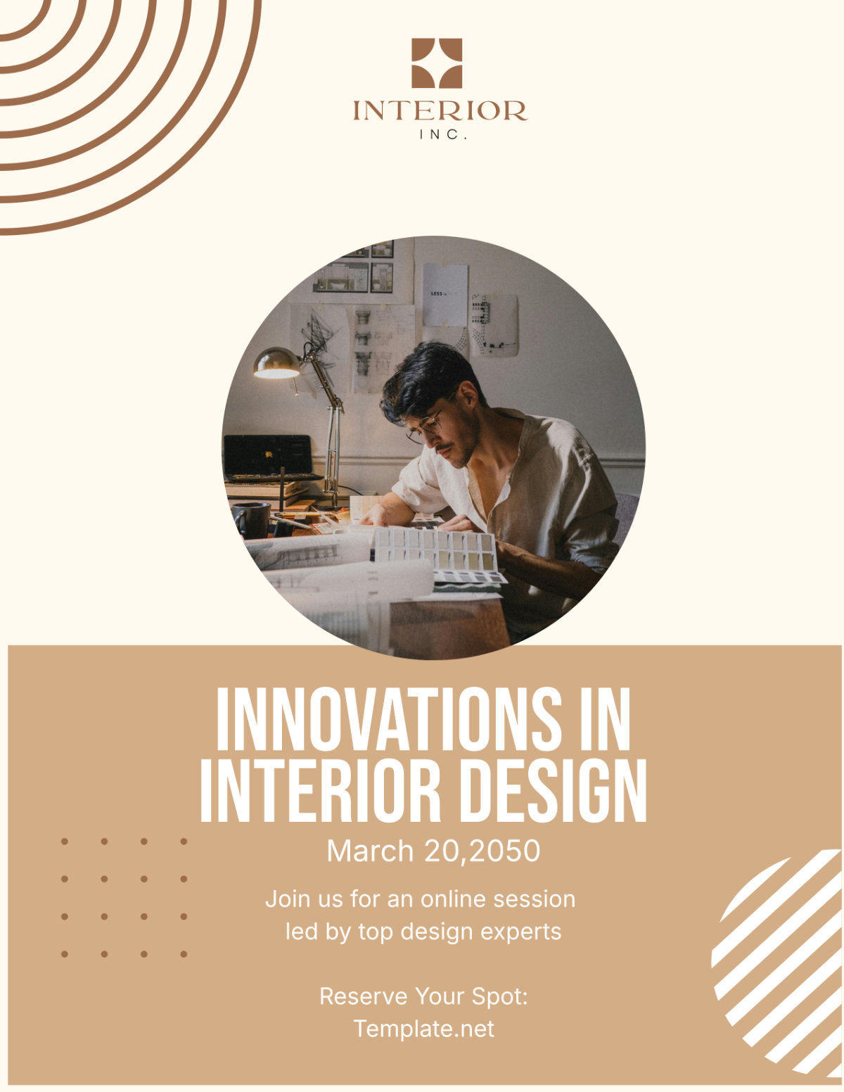 Interior Design Webinar Flyer Template - Edit Online & Download