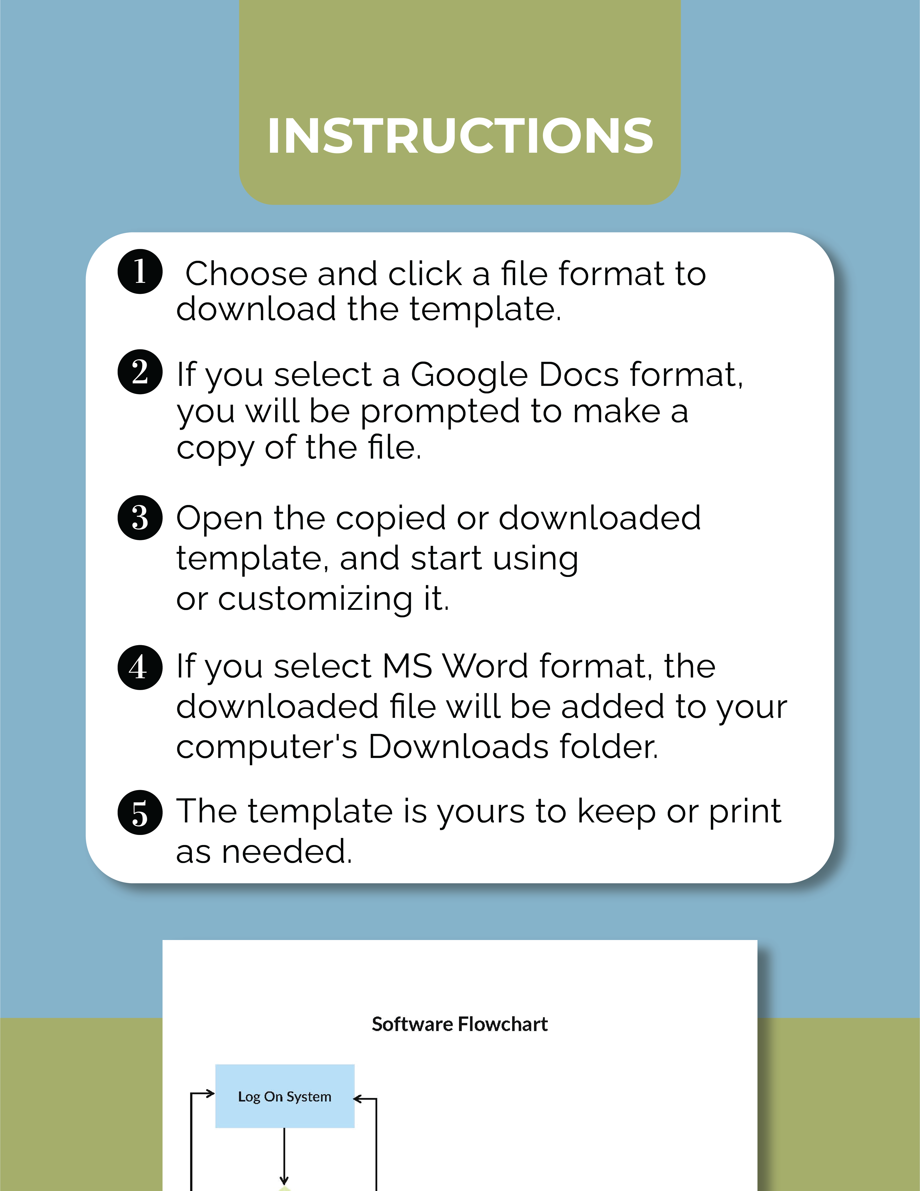 Software Flowchart Template - Google Docs, Word, Apple Pages, PDF ...