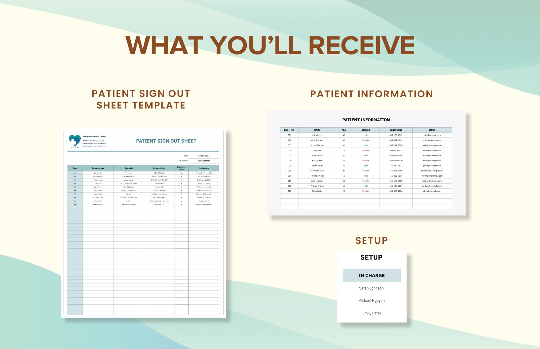 Patient Sign Out Sheet Template