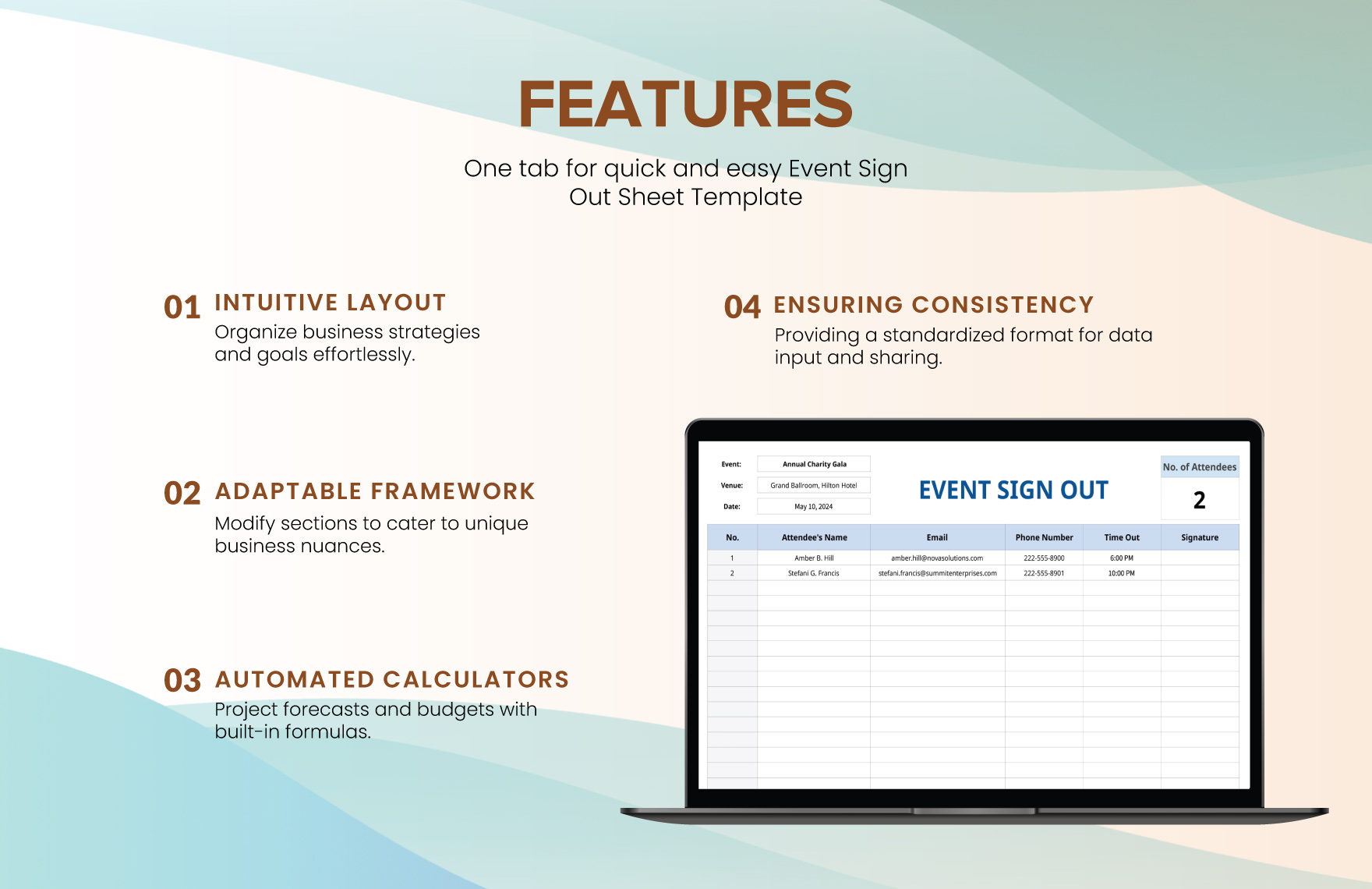 Event Sign Out Sheet Template