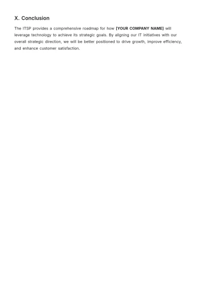 Free Information Technology Strategic Plan Template to Edit Online