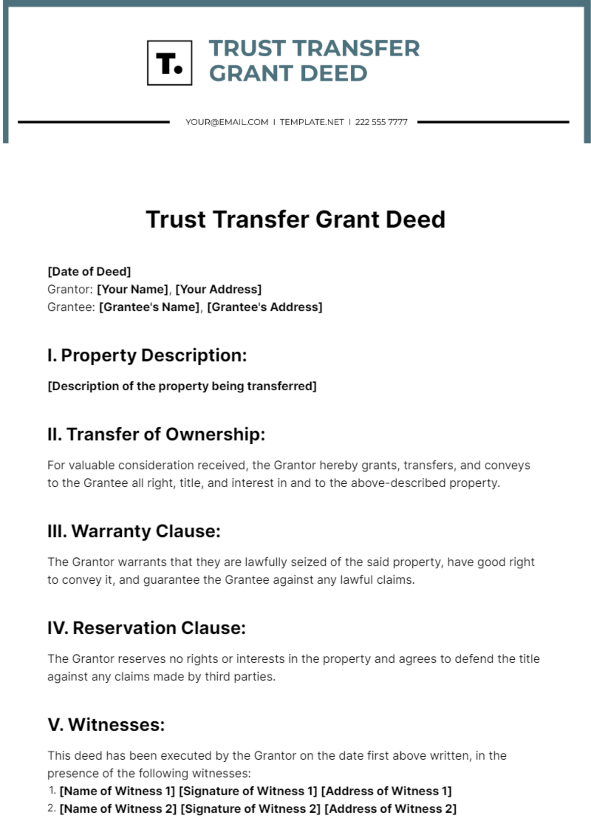 Trust Transfer Grant Deed Template - Edit Online & Download