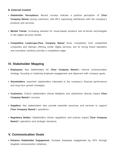 Free High Level Strategic Plan Template to Edit Online
