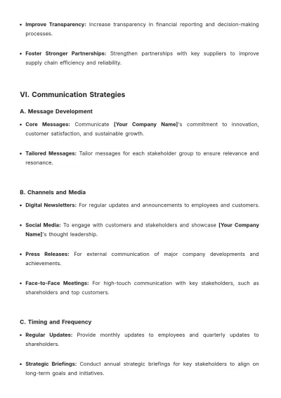Free High Level Strategic Plan Template to Edit Online