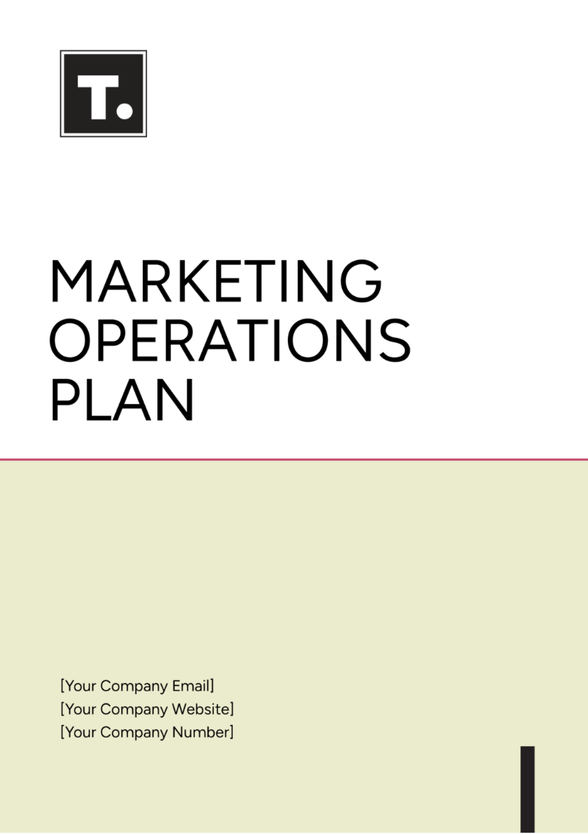 Marketing Operations Plan Template - Edit Online & Download