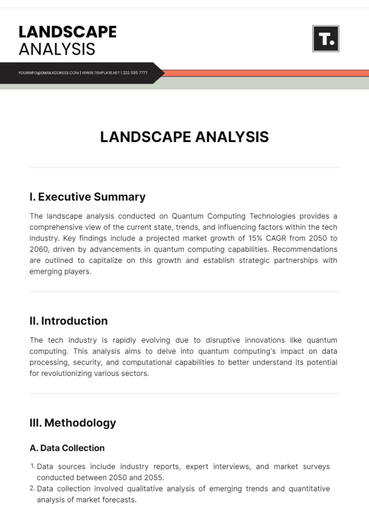 Landscape Analysis Template 