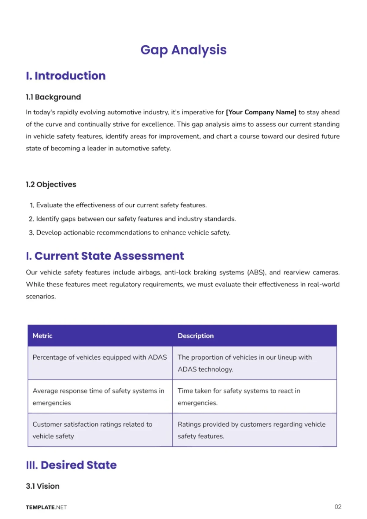 Free Gap Analysis Template to Edit Online