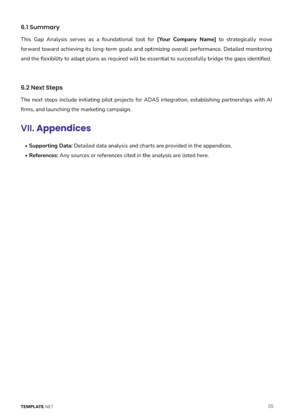 Free Gap Analysis Template to Edit Online