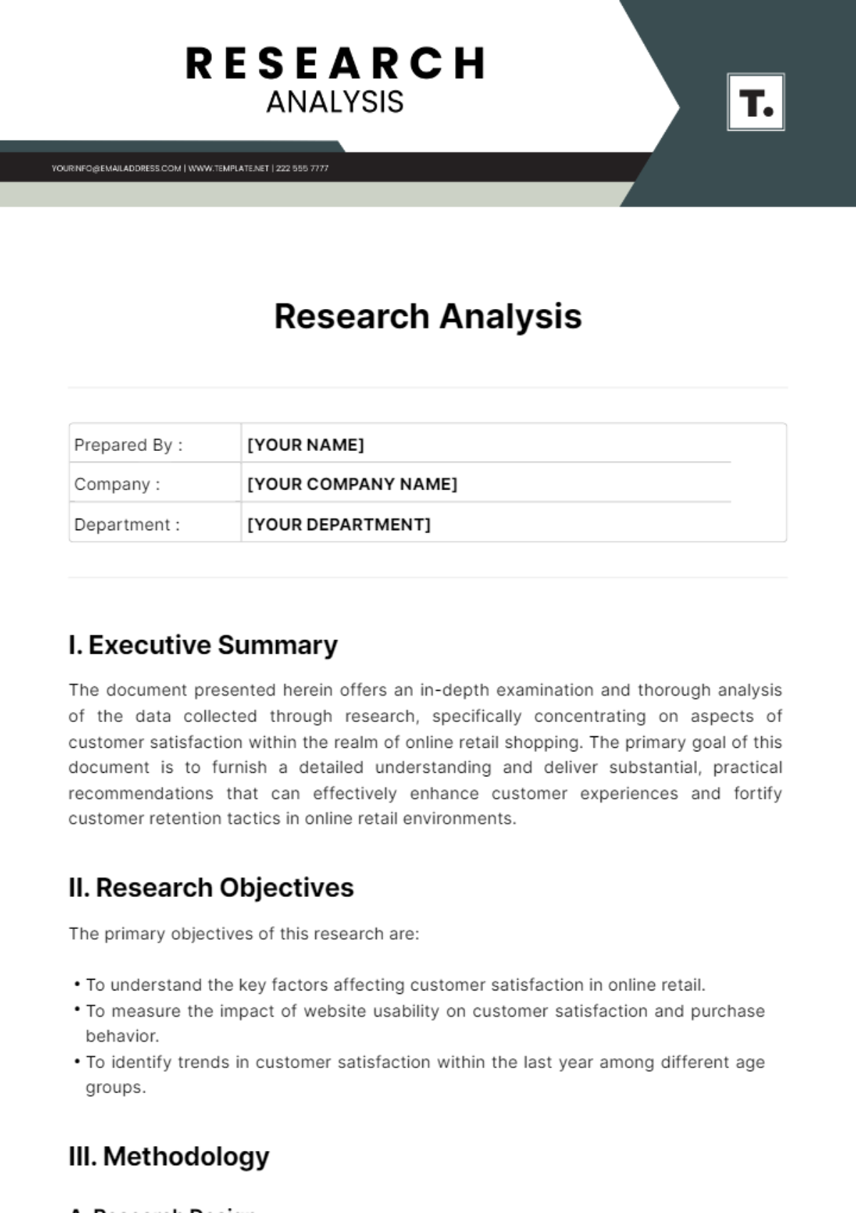 Research Analysis Template
