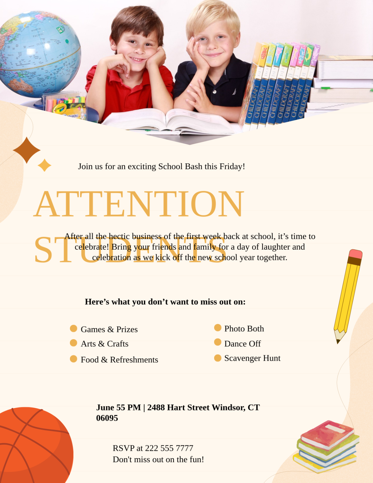 Classroom Announcement Flyer Template