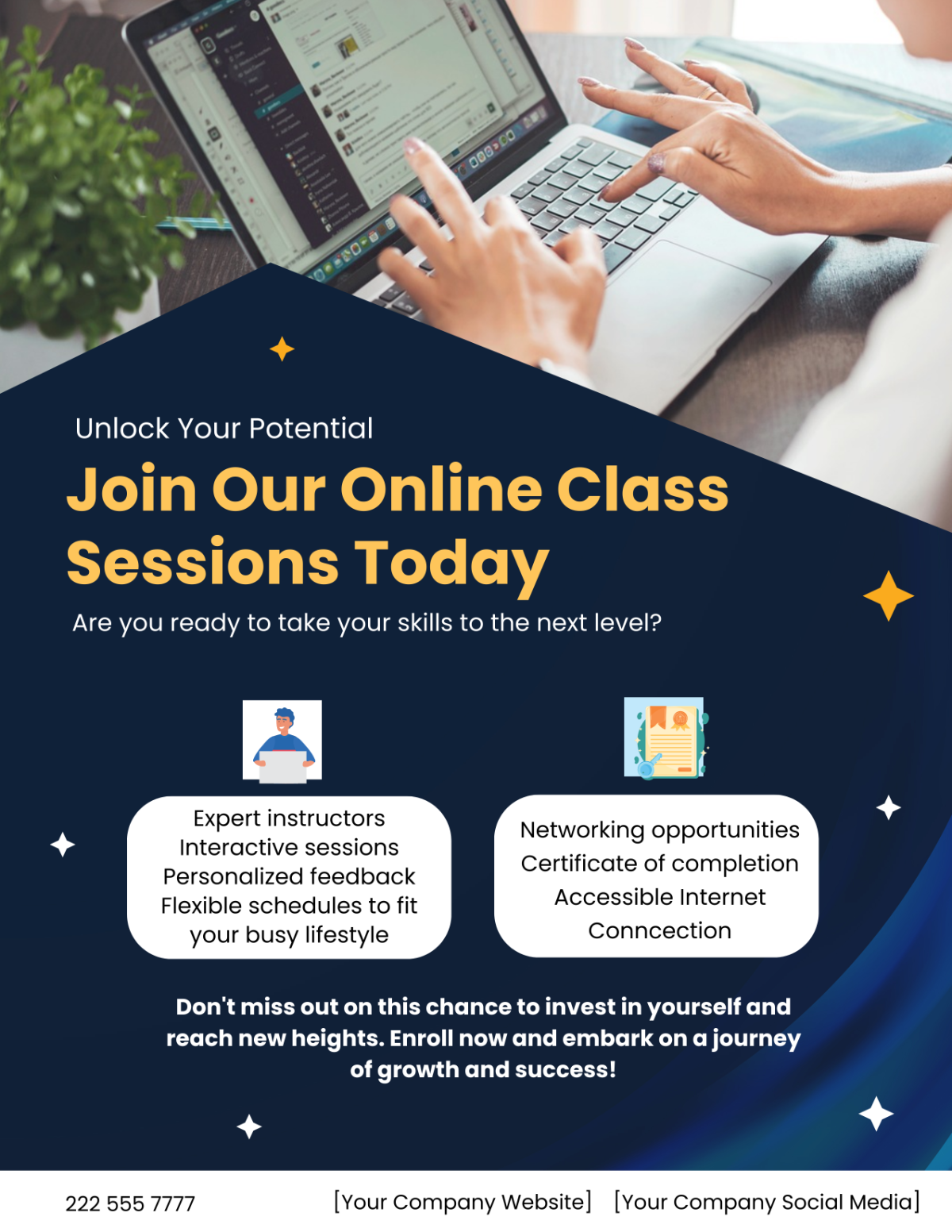 Online Class Flyer Template