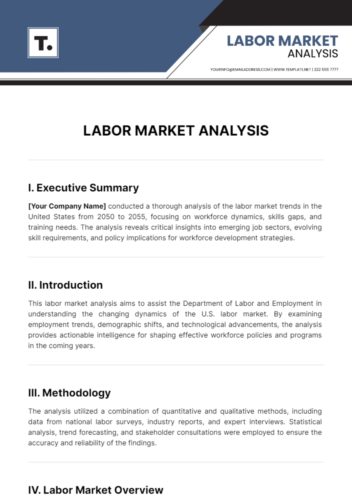 Labor Market Analysis Template