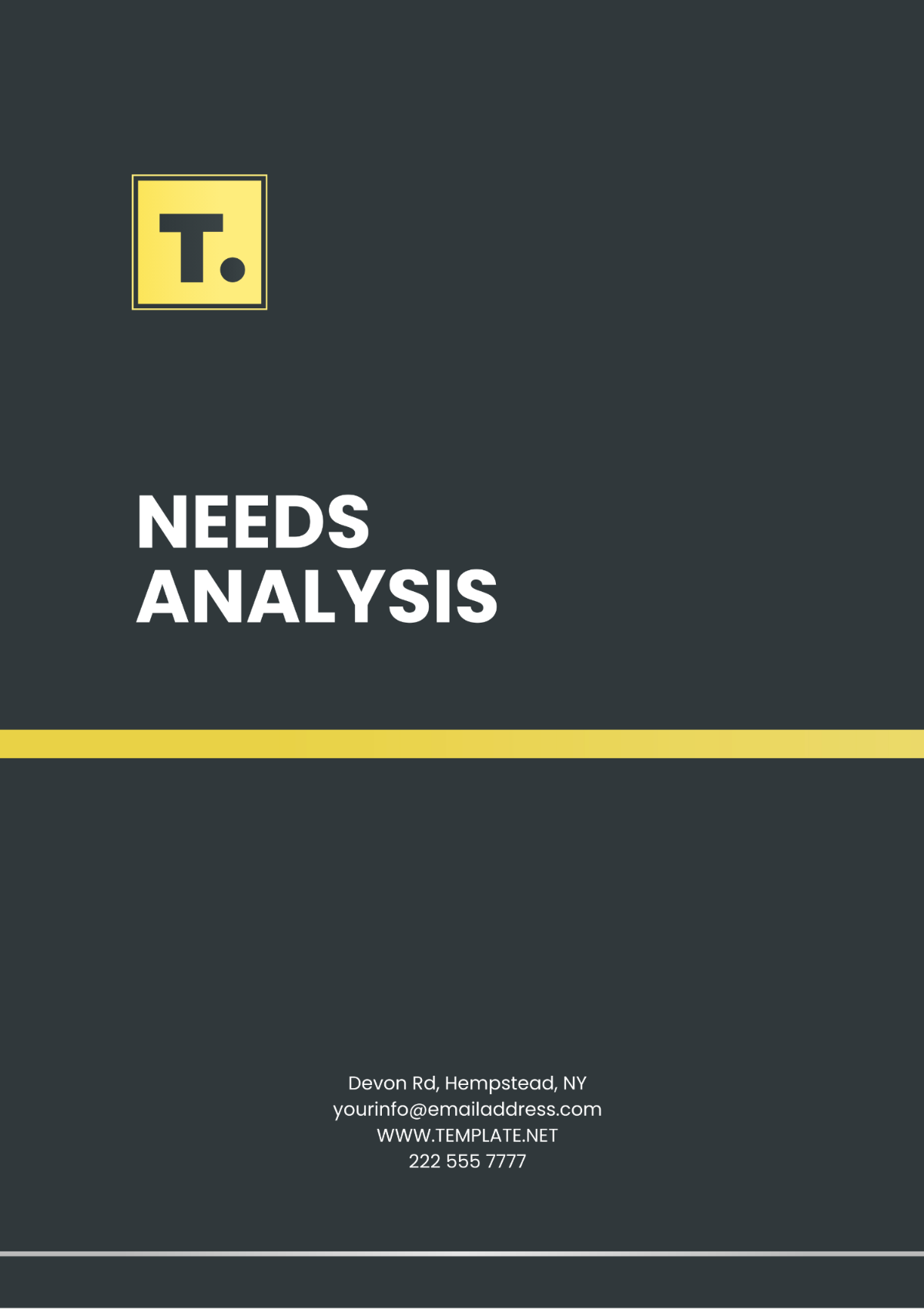 Needs Analysis Template - Edit Online & Download