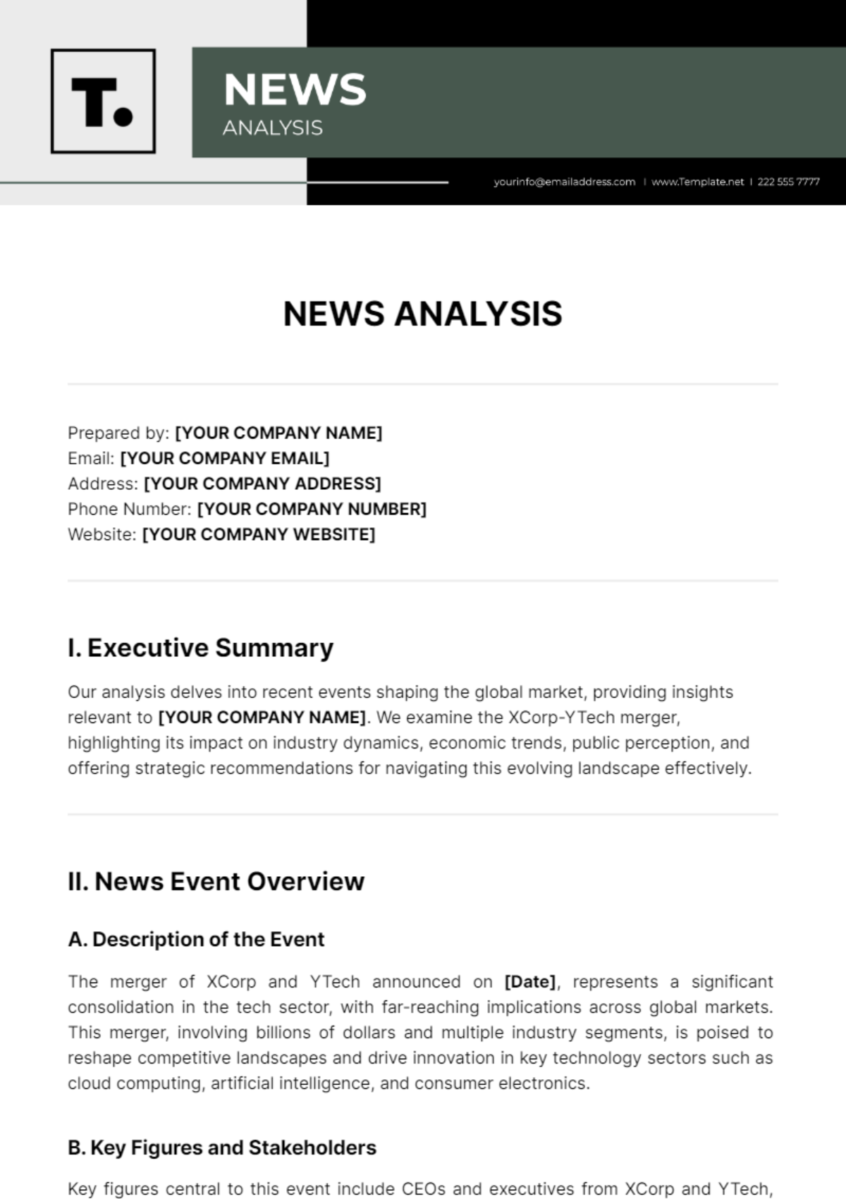 News Analysis Template