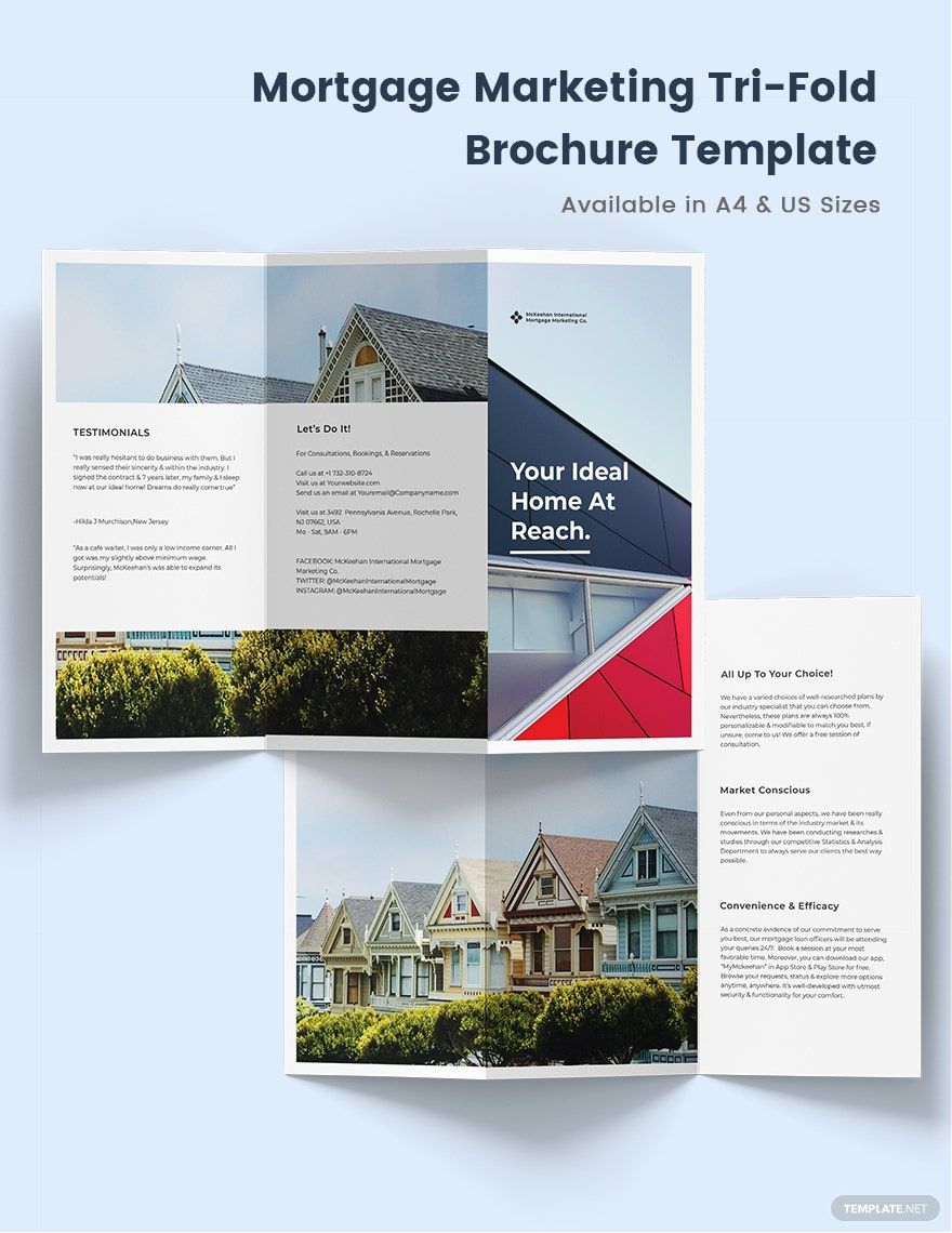 Mortgage Marketing Tri-Fold Brochure Template