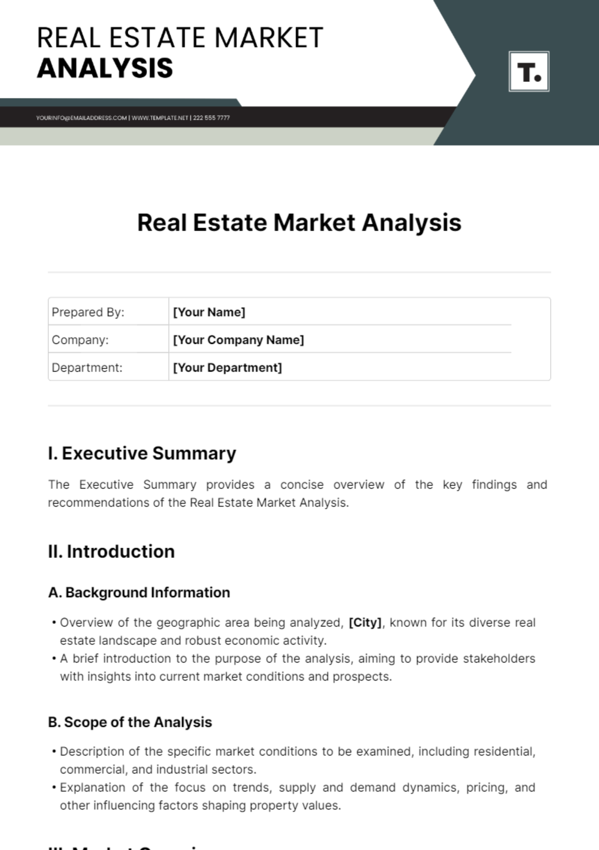 Real Estate Market Analysis Template - Edit Online & Download