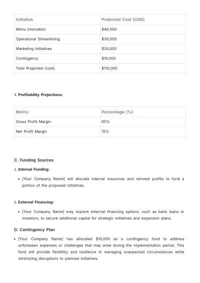 Free Restaurant Strategy Proposal Template to Edit Online