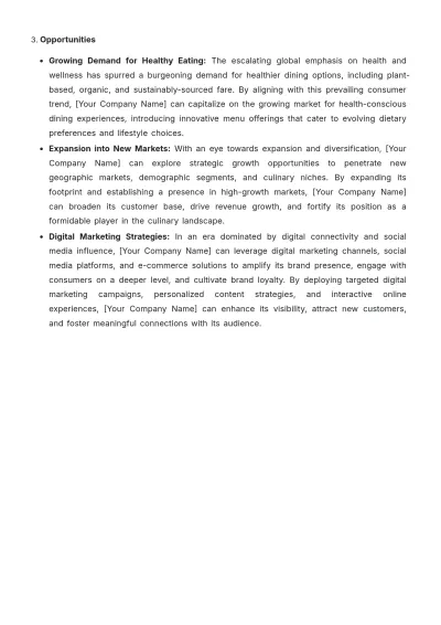Free Restaurant Strategy Proposal Template to Edit Online