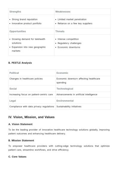 Free 3-5 Year Strategic Plan Template to Edit Online