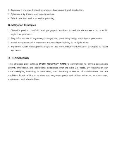 Free 3-5 Year Strategic Plan Template to Edit Online