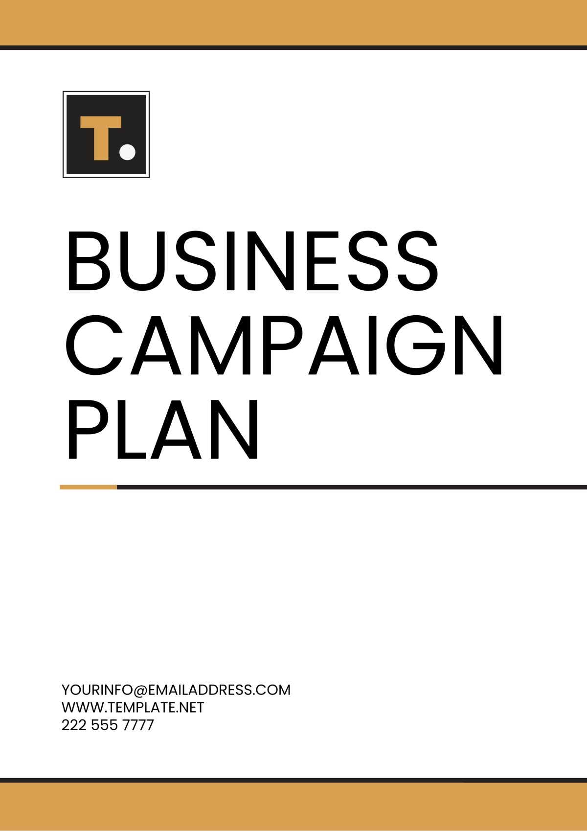 Business Campaign Plan Template - Edit Online & Download