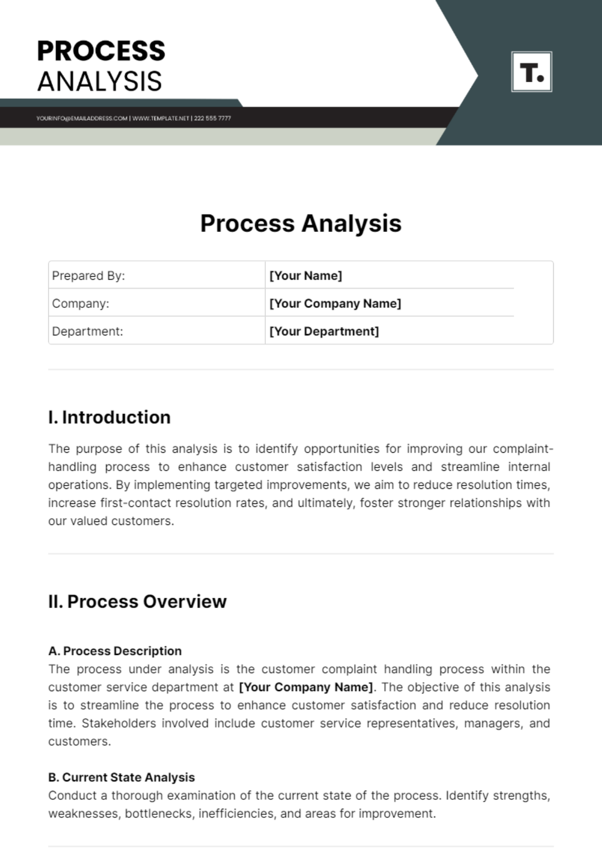 Process Analysis Template