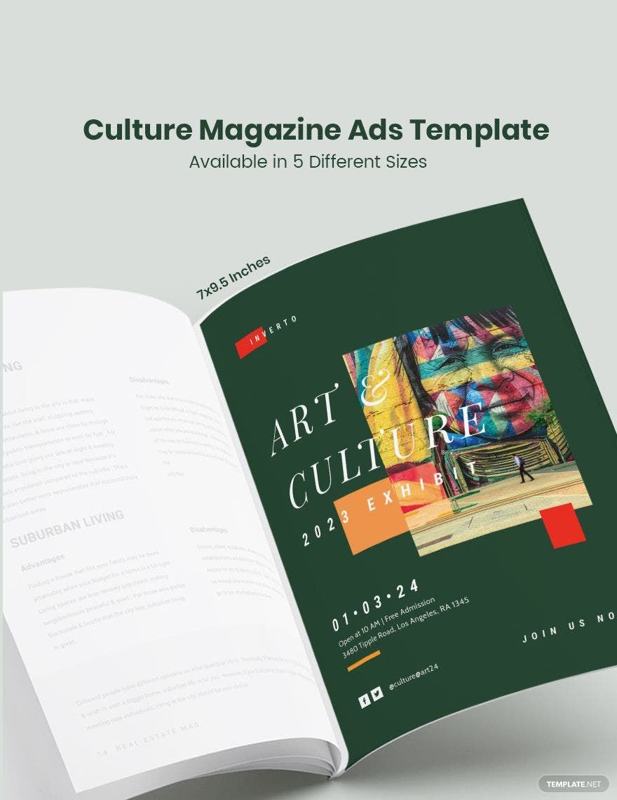 Culture Magazine Ads Template
