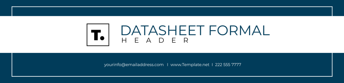 Free Datasheet Formal Header Template