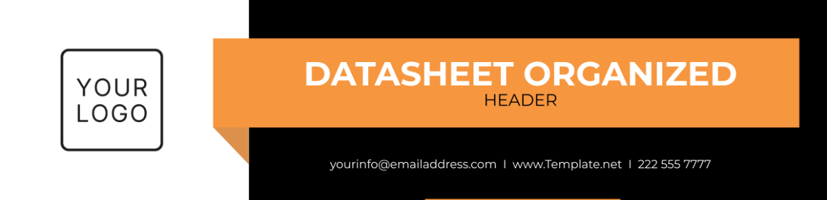 Datasheet Organized Header Template - Edit Online & Download