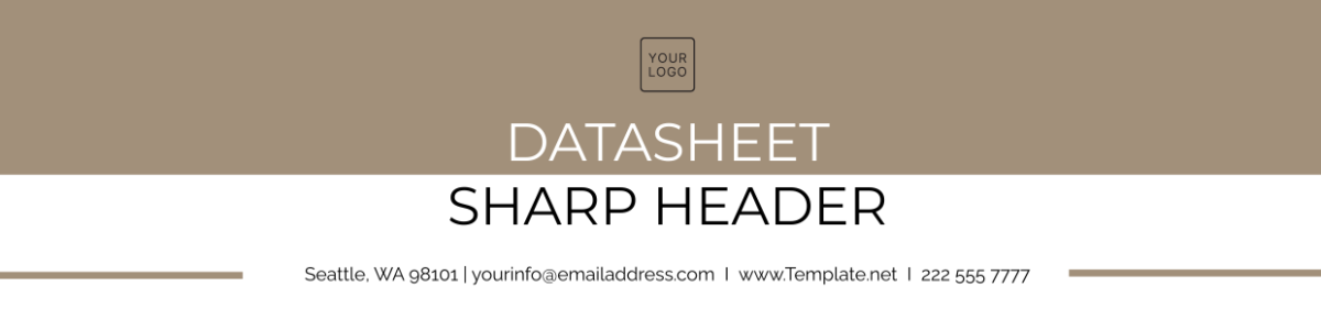 Datasheet Sharp Header Template - Edit Online & Download