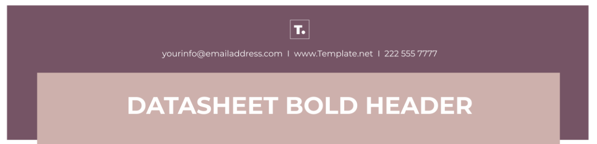 Datasheet Bold Header Template - Edit Online & Download