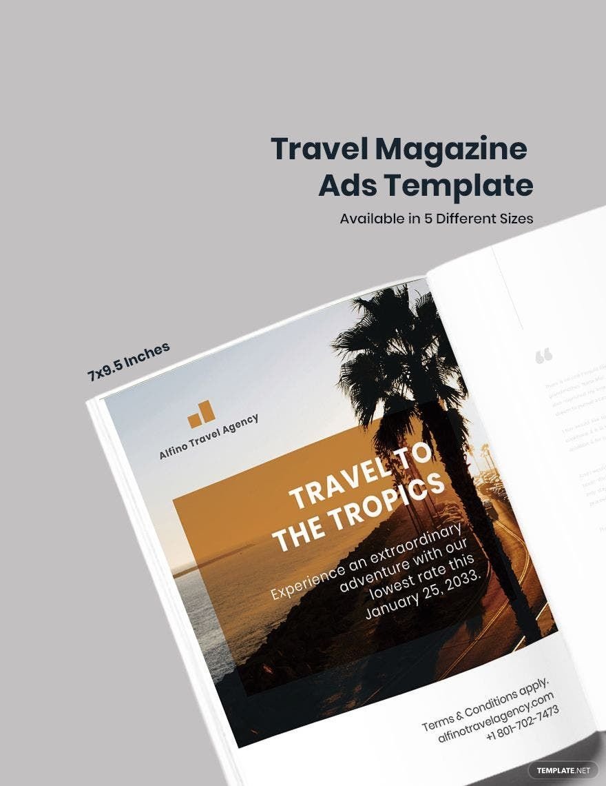 Travel Magazine Ads Template