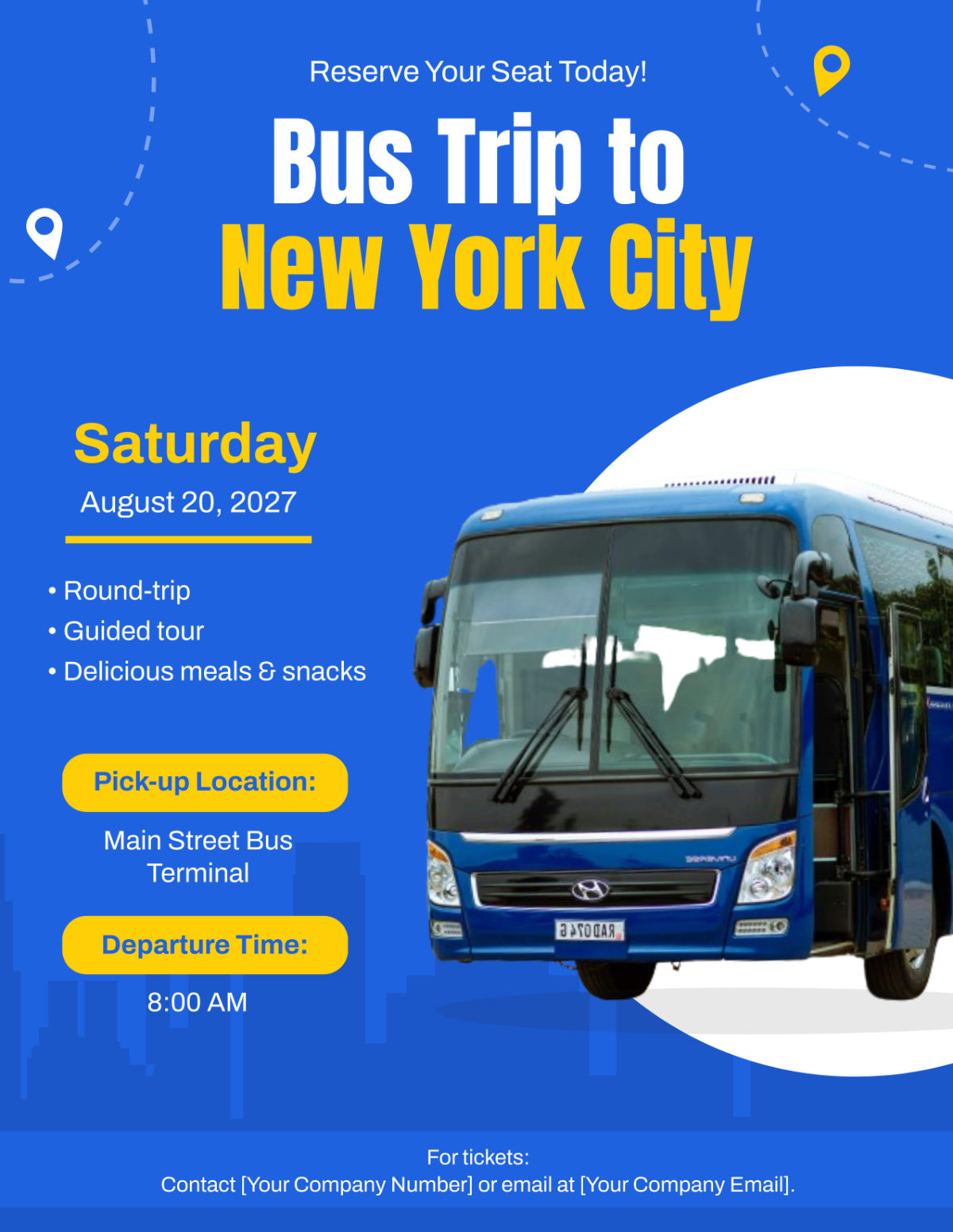 Free Bus Trip Flyer Template