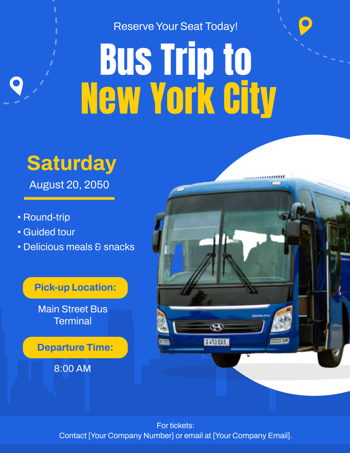 Bus Trip Flyer Template - Edit Online & Download