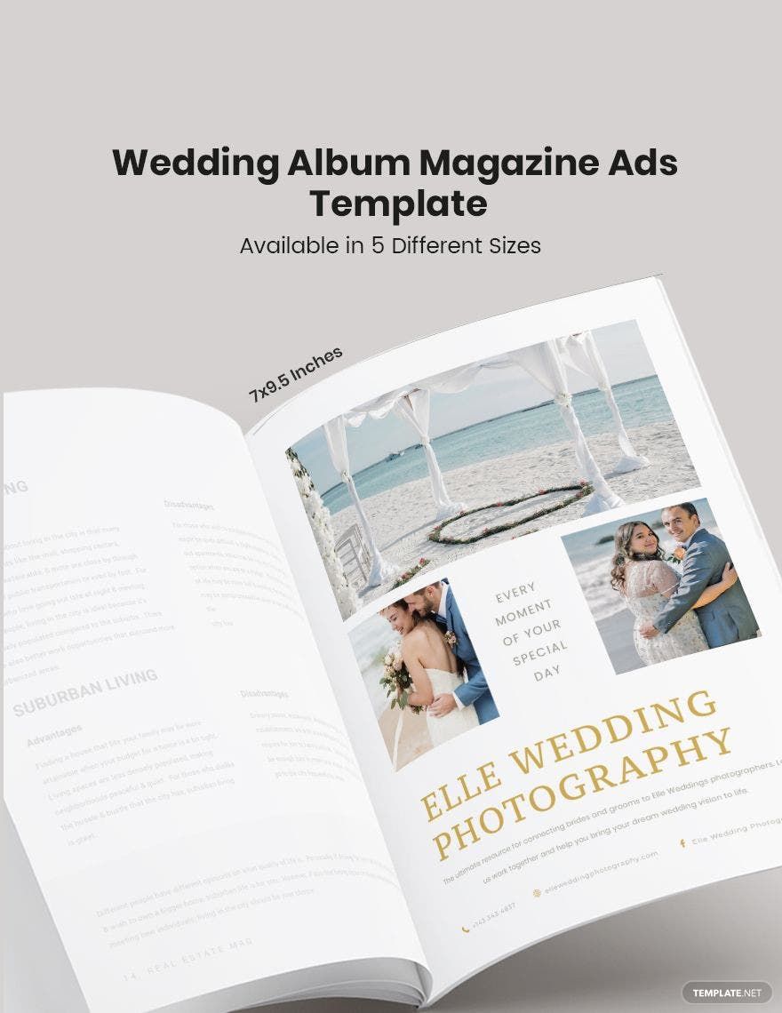 Wedding Album Magazine Ads Template