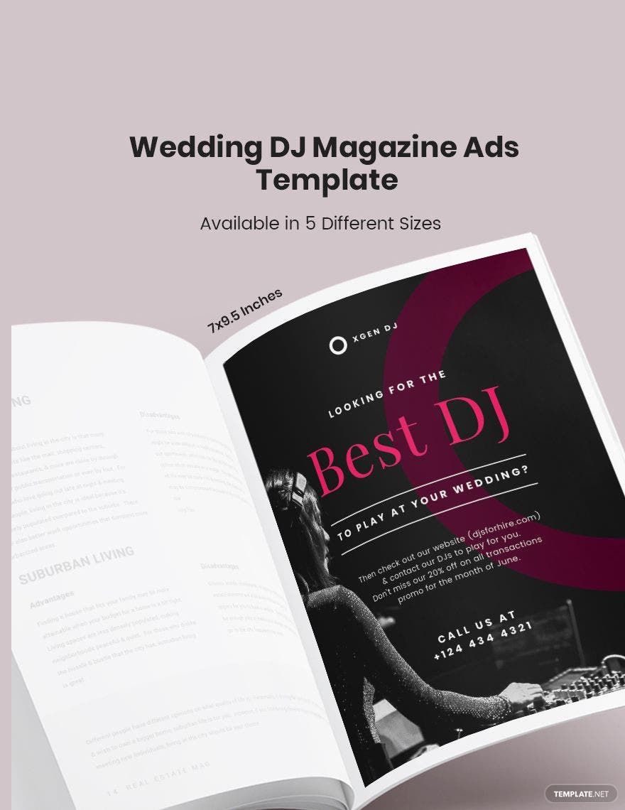Wedding DJ Magazine Ads Template